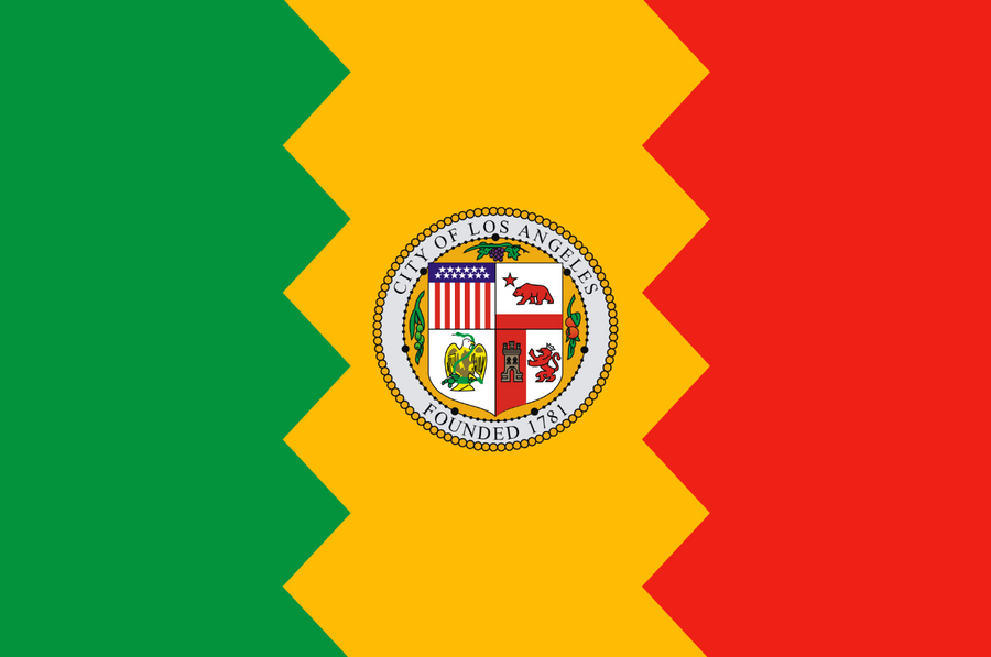 LOS ANGELES POLY FLAG 3X5'