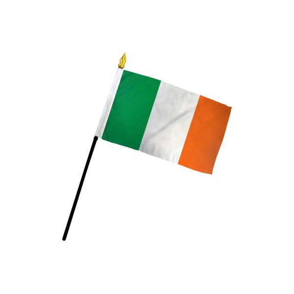 IRELAND STICK FLAG 4X6"