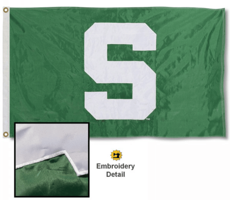 Michigan State University (MSU) Block S Flag - Flags Unlimited