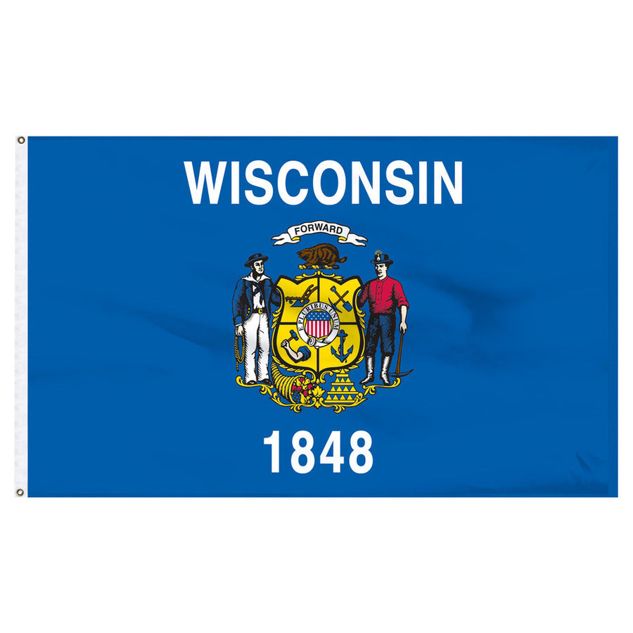 STATE OF WISCONSIN POLY FLAG