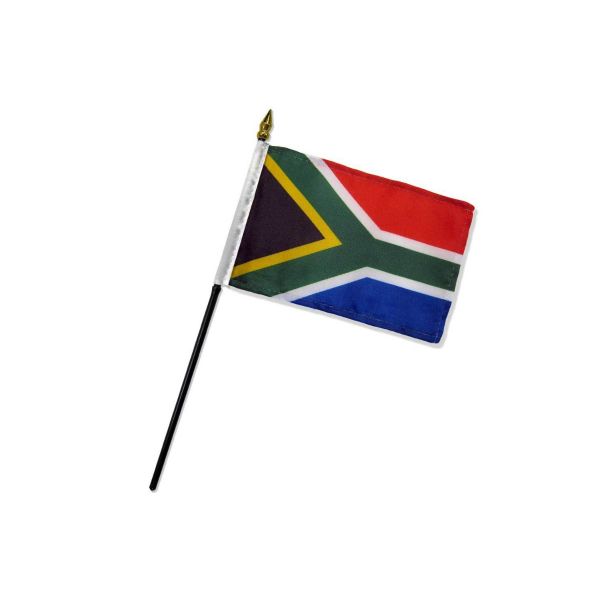 SOUTH AFRICA STICK FLAG 4X6"