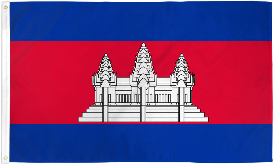 CAMBODIA FLAG POLY 3X5'