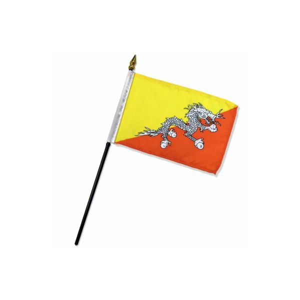 BHUTAN STICK FLAG 4X6"