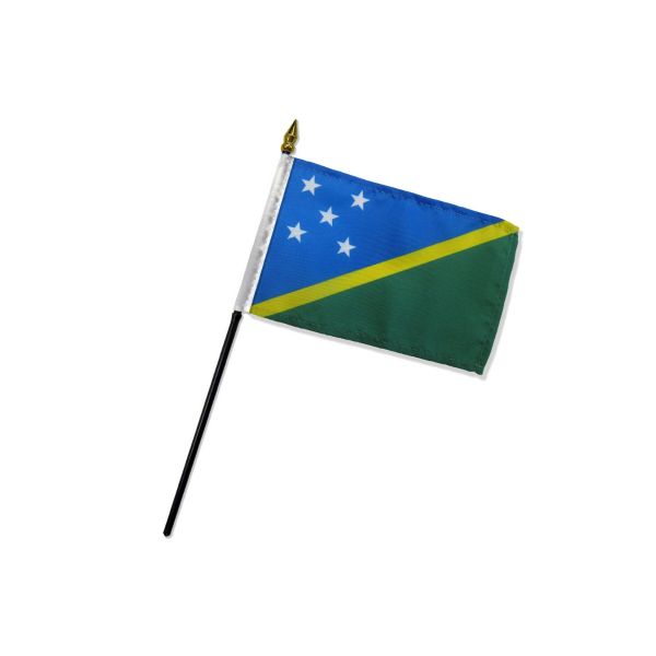 SOLOMON ISLANDS STICK FLAG 4X6"