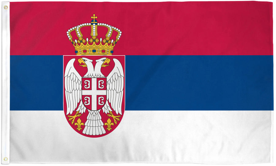 SERBIA FLAG POLY 3X5'