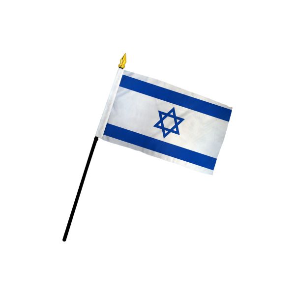 ISRAEL STICK FLAG 4X6"