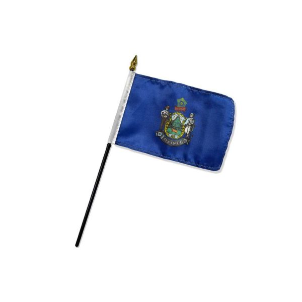 STATE OF MAINE TABLE TOP FLAG 4X6"