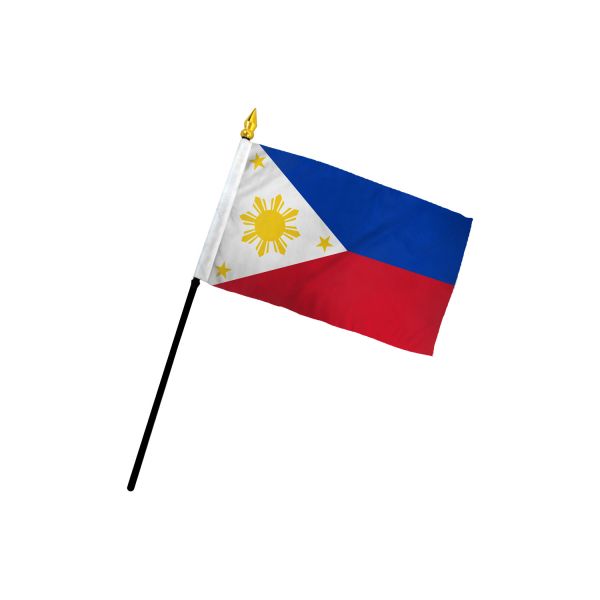 PHILIPPINES STICK FLAG 4X6"