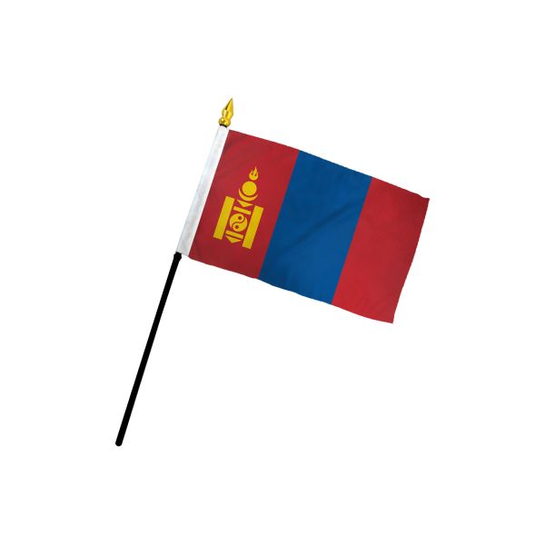 MONGOLIA STICK FLAG 4X6"