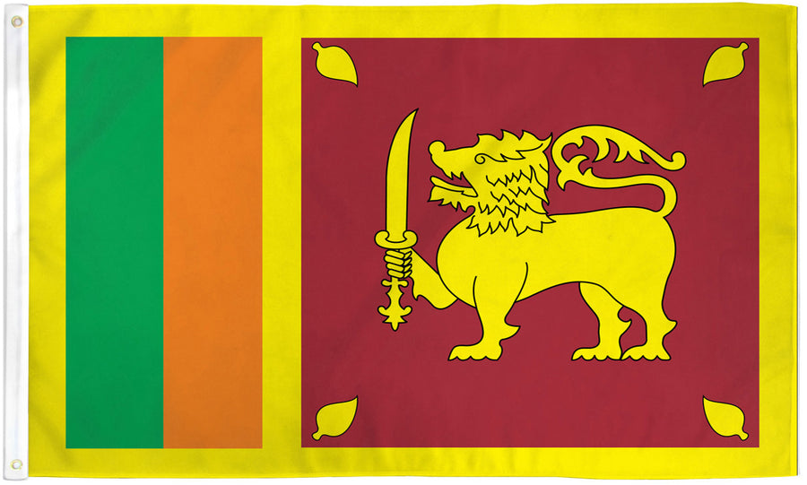 SRI LANKA FLAG POLY 3X5'