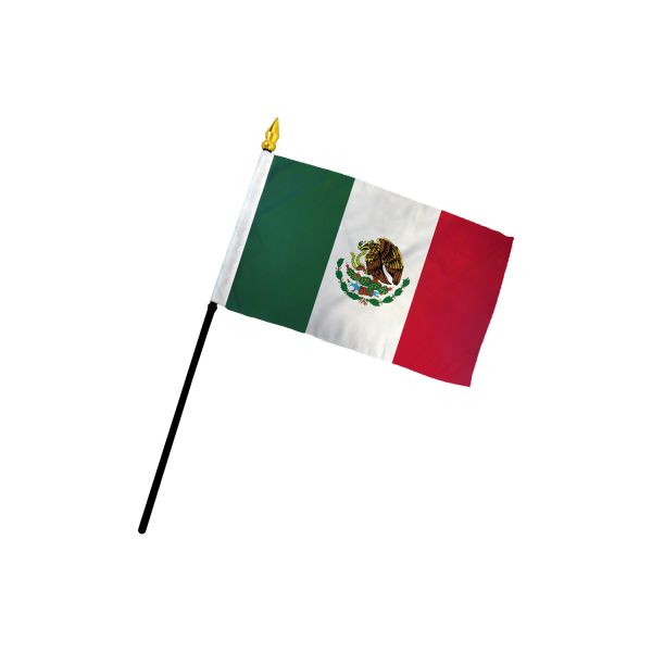 MEXICO STICK FLAG 4X6"