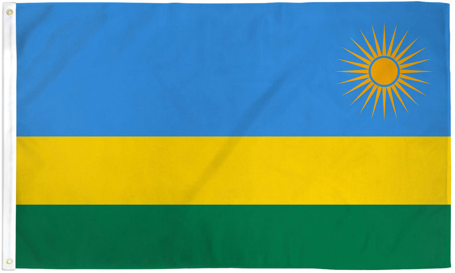RWANDA FLAG POLY 3X5'