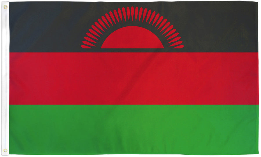 MALAWI FLAG POLY 3X5'