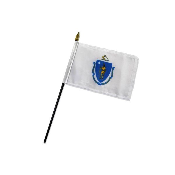 STATE OF MASSACHUSETTS TABLE TOP FLAG 4X6"