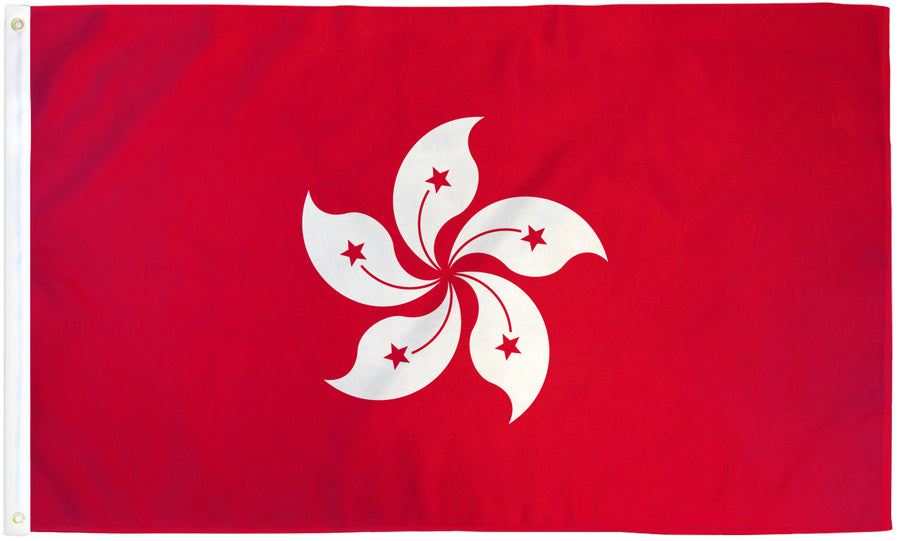 HONG KONG FLAG POLY 3X5'
