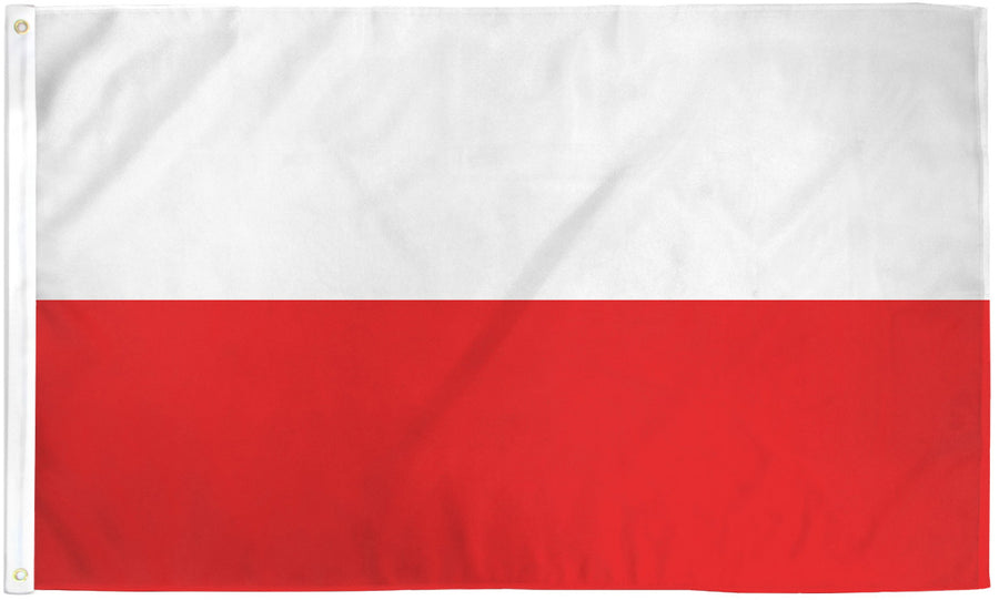 POLAND FLAG POLY 3X5'