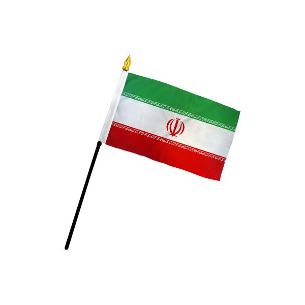 IRAN STICK FLAG 4X6"