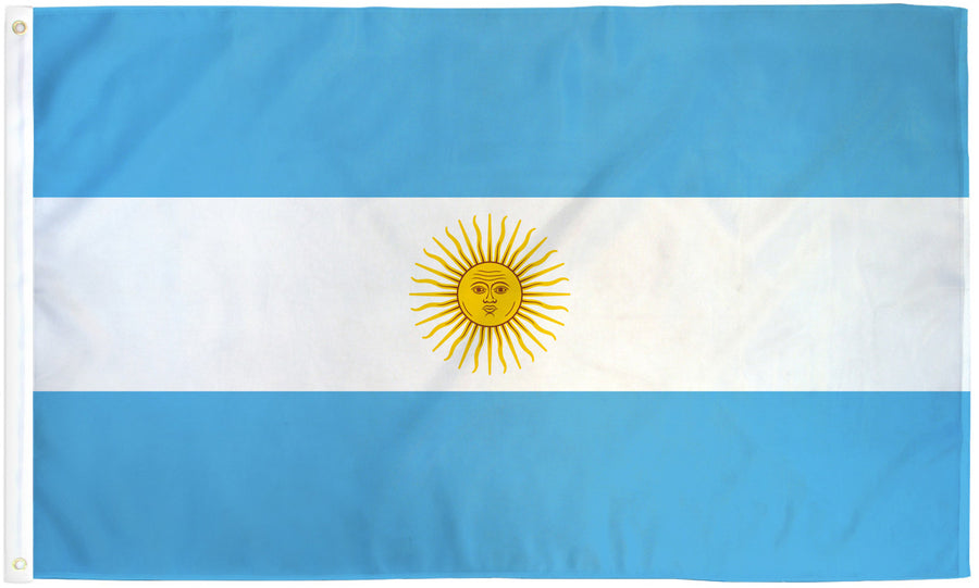 ARGENTINA W/SEAL NYLON FLAG (12X18" - 6X10')