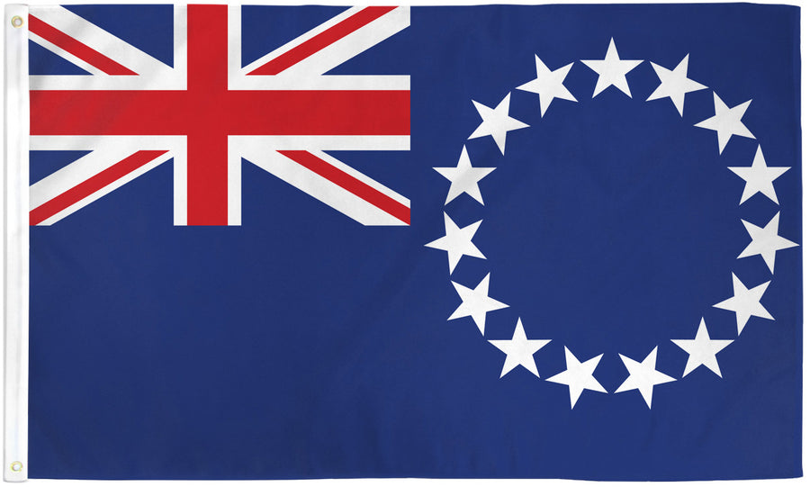 COOK ISLANDS FLAG POLY 3X5'