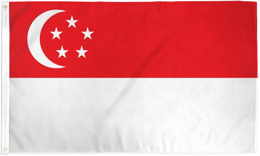 SINGAPORE FLAG POLY 3X5'