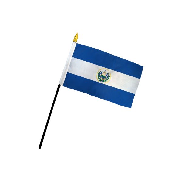 EL SALVADOR STICK FLAG 4X6