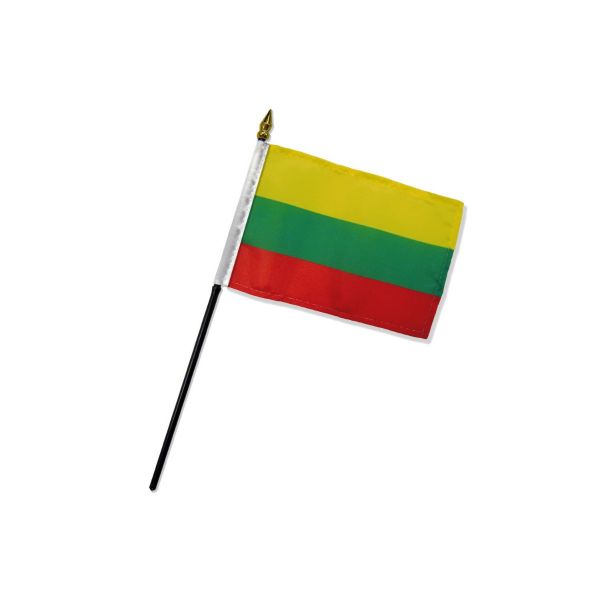 LITHUANIA STICK FLAG 4X6"