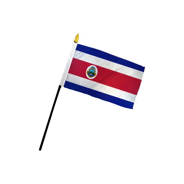COSTA RICA STICK FLAG 4X6"