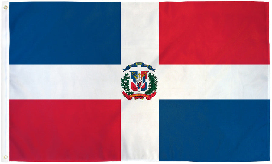 DOMINICAN REPUBLIC FLAG POLY 3X5'