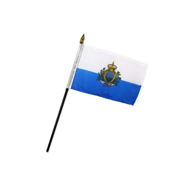 SAN MARINO STICK FLAG 4X6"