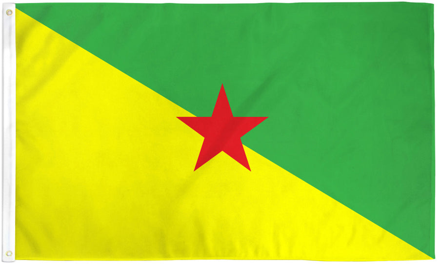 FRENCH GUIANA FLAG POLY 3X5'