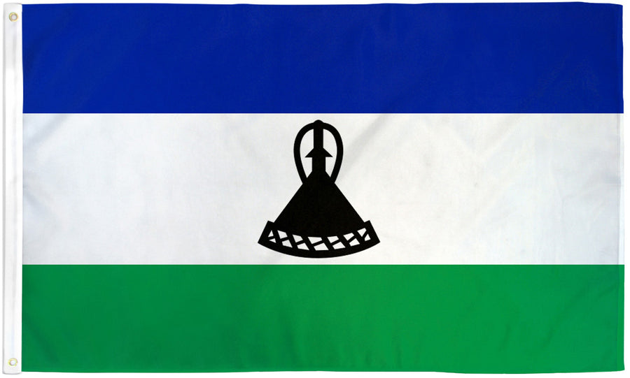 LESOTHO FLAG POLY 3X5'