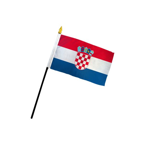 CROATIA STICK FLAG 4X6"