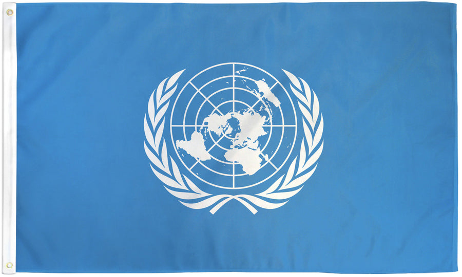 UNITED NATIONS FLAG POLY 3X5'
