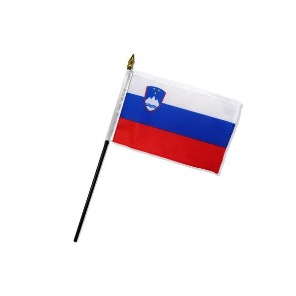 SLOVENIA STICK FLAG 4X6"