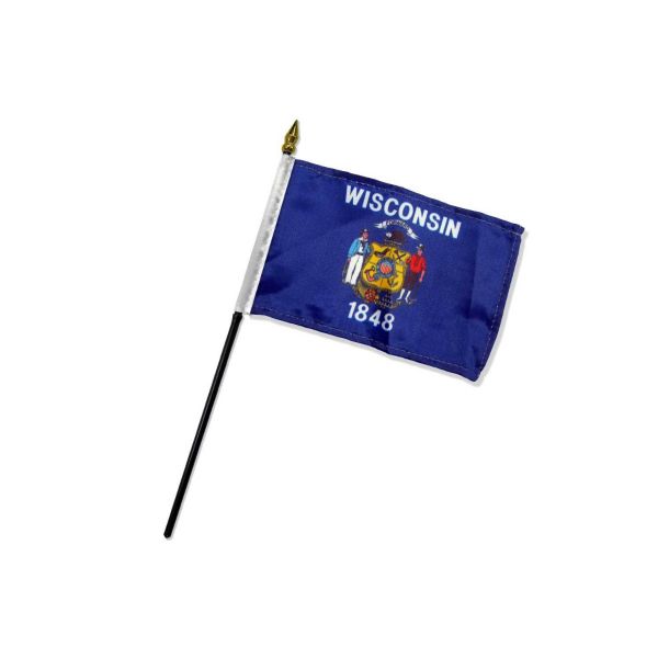 STATE OF WISCONSIN TABLE TOP FLAG 4X6"
