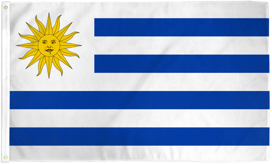 URUGUAY FLAG POLY 3X5'