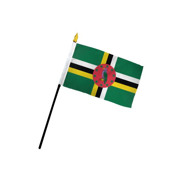 DOMINICA STICK FLAG 4X6"