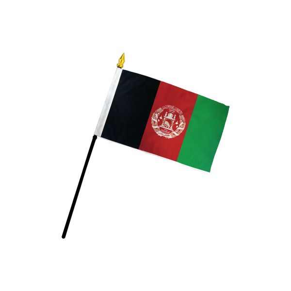AFGHANISTAN STICK FLAG 4X6"