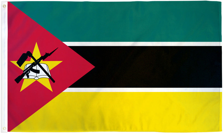 MOZAMBIQUE FLAG POLY 3X5'