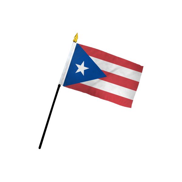 PUERTO RICO STICK FLAG 4X6"