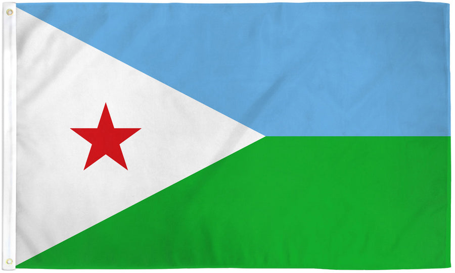 DJIBOUTI FLAG POLY 3X5'