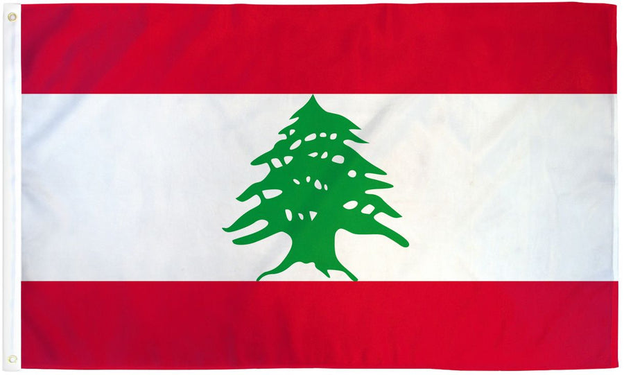 LEBANON FLAG POLY 3X5'