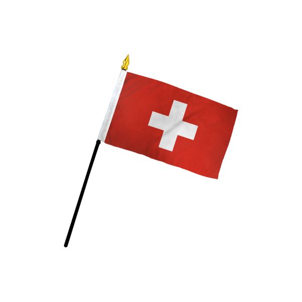 SWITZERLAND STICK FLAG 4X6"
