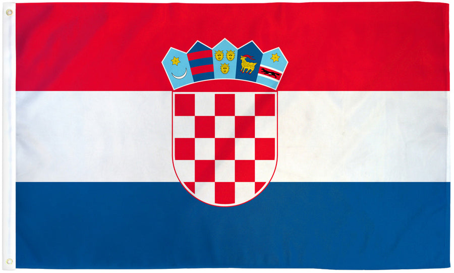 CROATIA FLAG POLY 3X5'