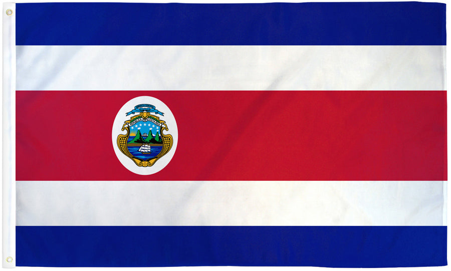 COSTA RICA FLAG POLY 3X5'