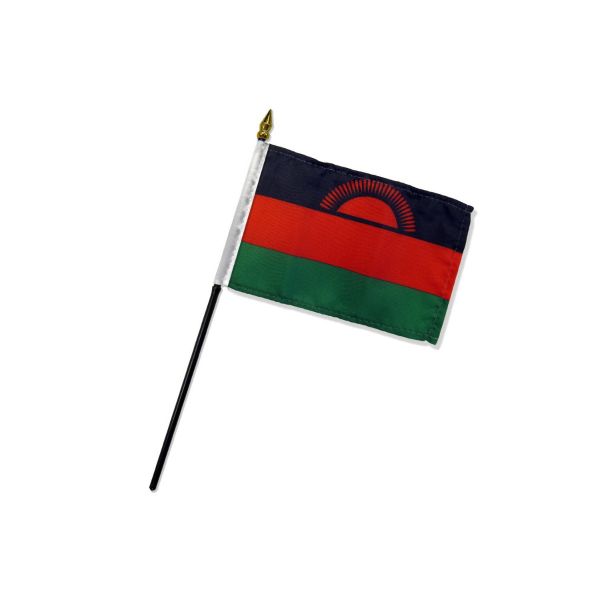 MALAWI STICK FLAG 4X6"