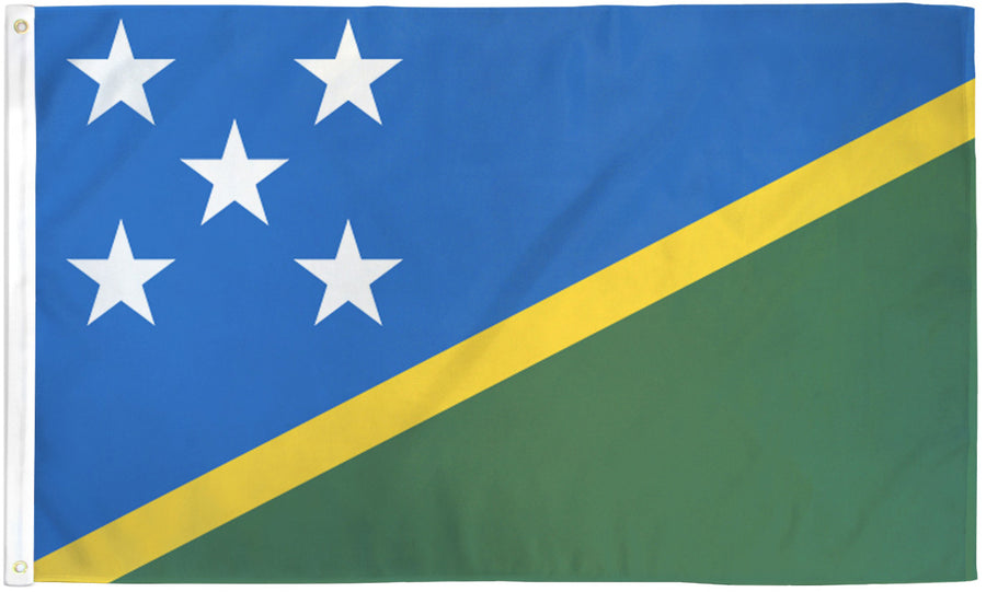 SOLOMON ISLANDS FLAG POLY 3X5'