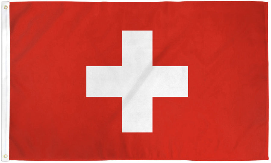 SWITZERLAND FLAG POLY 3X5'