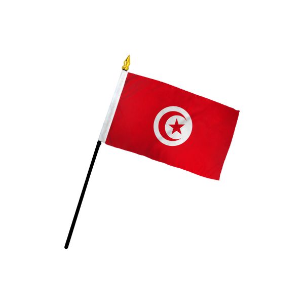 TUNISIA STICK FLAG 4X6"