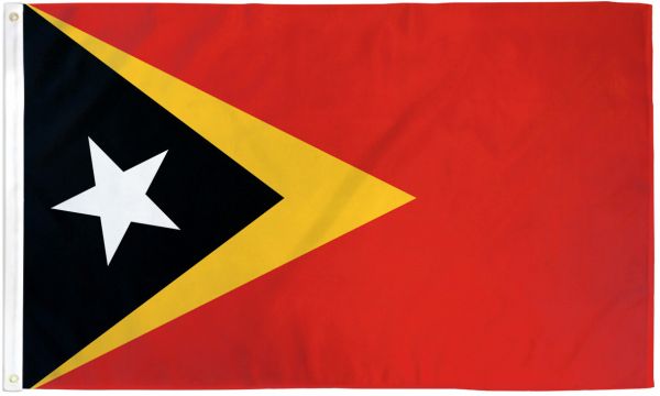 TIMOR-LESTE FLAG POLY 3X5'
